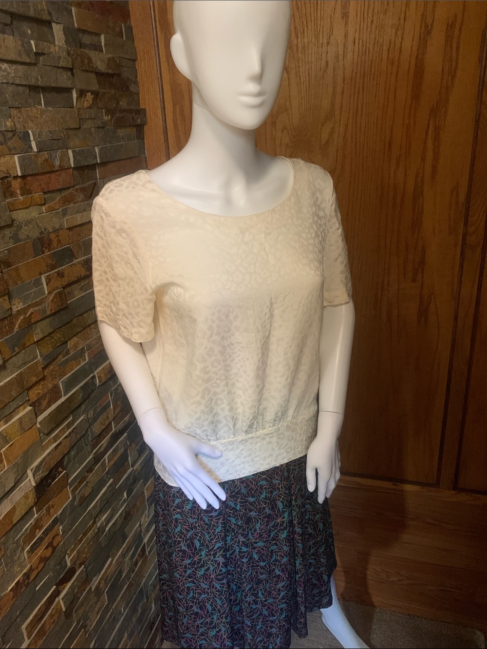 Cartier Ivory silk vintage  Blouse 42